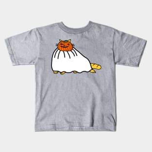 Chonk Cat Wearing Halloween Horror Costume Kids T-Shirt